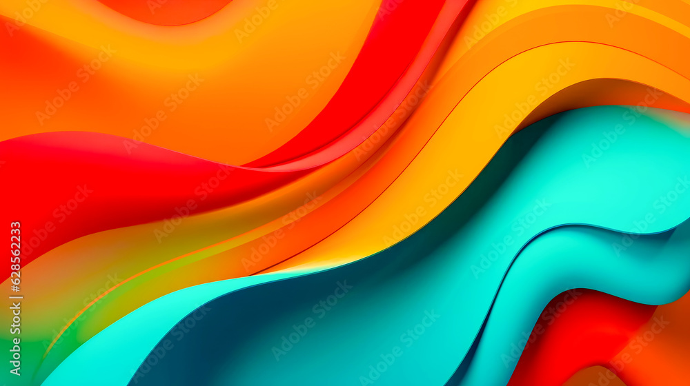 Poster close up of cell phone with multicolored design on it