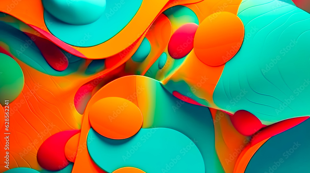 Poster close up of cell phone screen with abstract design on it