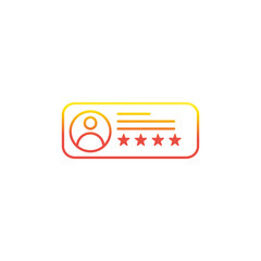 User rating icon, Perfect for application web logo and presentation template.