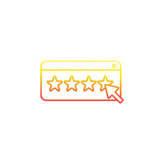 Website rating icon, Perfect for application web logo and presentation template.