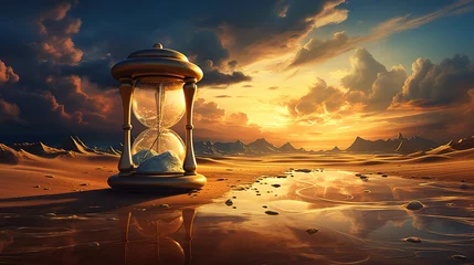 Fotobehang sand clock © Viktor