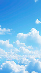 bright day sky with small clouds - vertical 