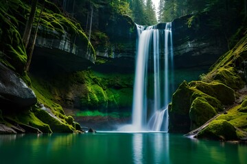 Fototapeta na wymiar waterfall in the forest