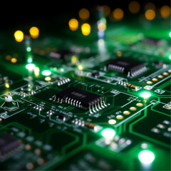 Fototapeta premium electronic circuit board with components