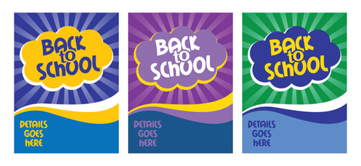 Naklejka premium Back to School Design for Cover,poster,flyer, Invitation card and many more purposes. 