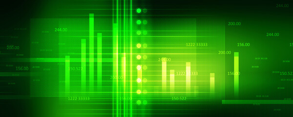 2d rendering Stock market online business concept. business Graph 