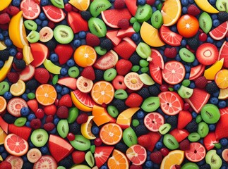 Fototapeta na wymiar citrus fruit background, colorful fruits on abstract background, fruits background