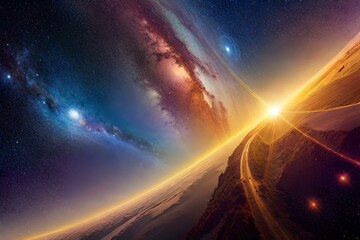 sunrise in space
