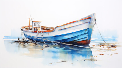 Obraz premium boat on the river