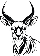 Antelope Logo Monochrome Design Style