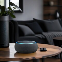 modern living room and home assistant