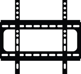 Tv wall bracket icon. Tv wall mount sign. flat style.