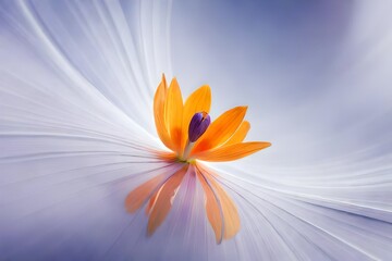 orange lily flower generated Ai 