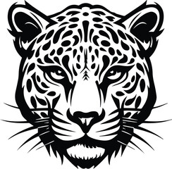 Leopard Logo Monochrome Design Style