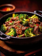 Palate Pleaser: Flavorful Beef and Broccoli Stir-Fry - A Tempting Gourmet Delight in Close-Up