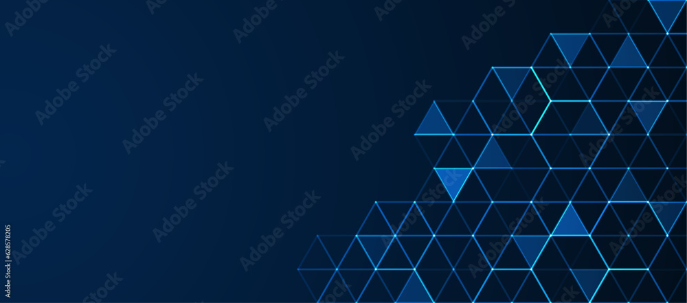 Aufkleber abstract hexagon background with triangle shape