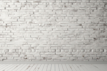 Background, texture, white brick wall and floor. Background for the site, application. AI generative.