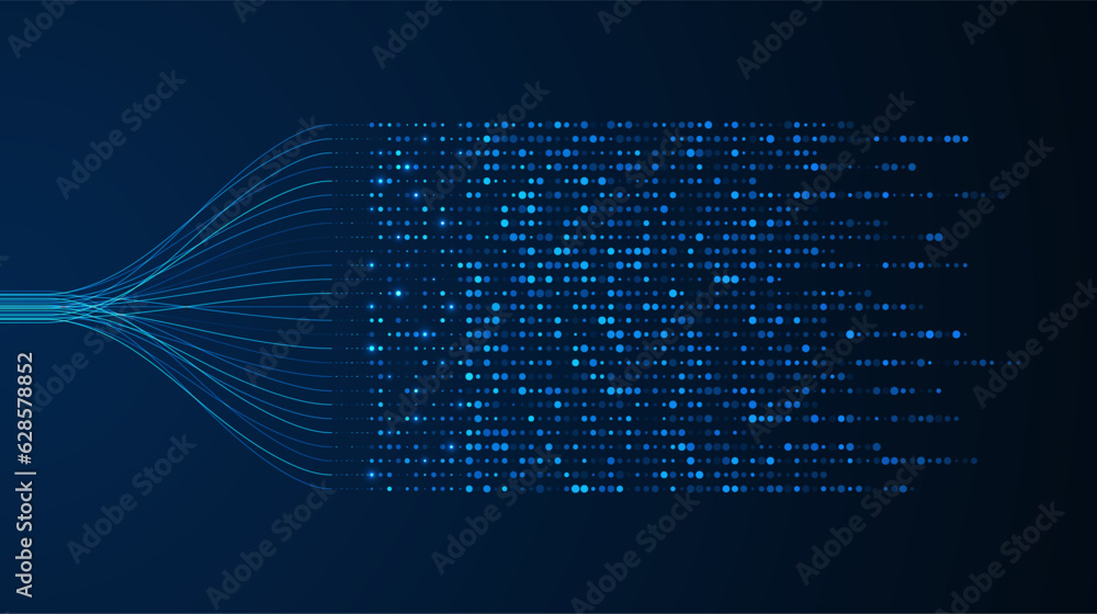 Poster Big data visualization. Social network, financial analysis of complex databases. Data mining. Vector technology background. Information analytics concept.