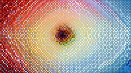 AI generated illustration of a vibrant and abstract background featuring an array of squares