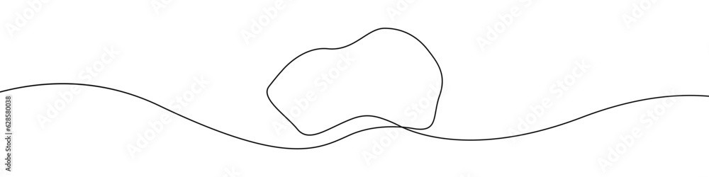Poster stone icon line continuous drawing vector. one line stone icon vector background. stone icon. contin
