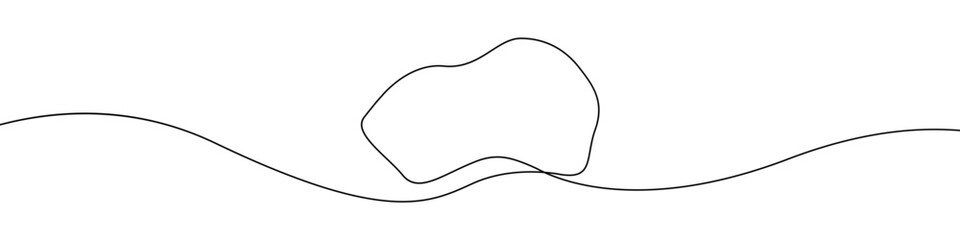 Stone icon line continuous drawing vector. One line Stone icon vector background. Stone icon. Continuous outline of a Stone icon.