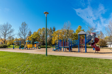 Naklejka premium Grosvenor Park in the city of Saskatoon, Canada