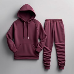 AI generated illustration of a casual outfit of a lightweight hoodie and jogger-style pants