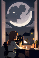 person on the window