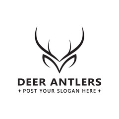 Elegant Antlered Symbol. Moving on to the third logo, it presents an elegant and sharp illustration of deer antlers, evoking a sense of grace and power.