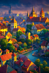 view of the town