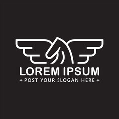 Symbol of Imagination, Flying Horse Icon. The fourth logo is a representation of a winged horse, symbolizing freedom and imagination.