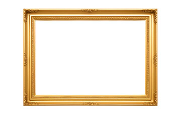 Vintage colored square picture frame isolated on white background with empty space for image. Mockup for design, photo, poster. AI generation