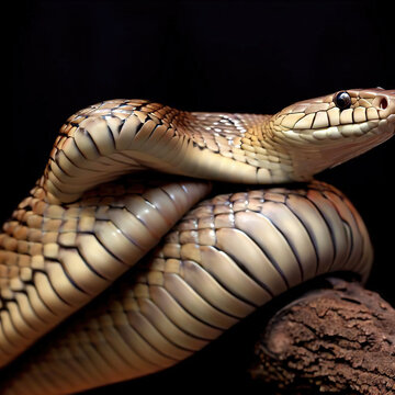 A Close-up of the Blacktail Cribo, the Graceful Non-venomous Snake