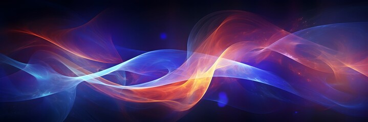 Fototapeta premium Neon motion blur wave different colour abstract swirl lights. Light painting. Generative AI
