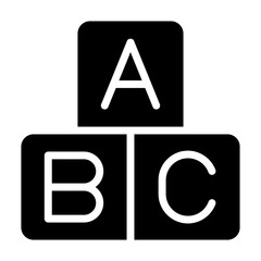 Alphabet blocks icon