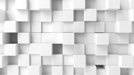 Random shifted white cube boxes block background 32K Ai Generated