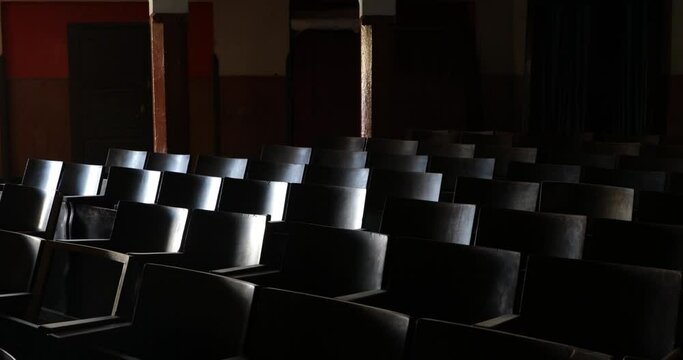 Seats inside the old Italian opera house  Asmara Eritrea