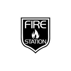 Fire station icon isolated on transparent background