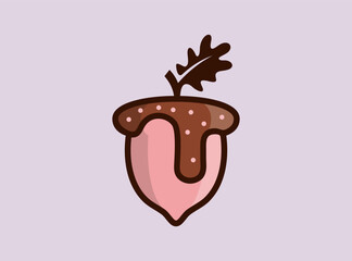 Acorn and Ice Cream Logo design concept