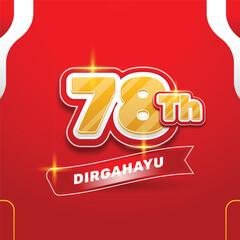 Gradient Indonesia Independence Day Background Template Poster