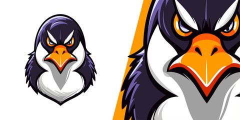Dynamic Penguin Mascot Logo: Energize Your Team's Identity with Modern Vector Illustrations for Sports & Esports