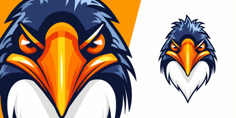 Champion Penguin Emblem Design: Inspire Victory and Team Spirit with a Striking Vector Logo for Sportswear © Giu Studios