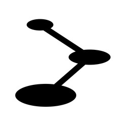 ネットワーク、インターネットを表す塗りつぶしスタイルのアイコン