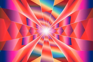 a colorful abstract background with a sunburst in the center