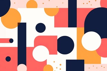 a colorful abstract background with geometric shapes and circles