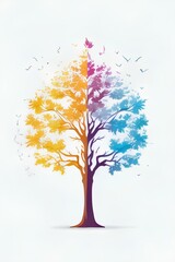 Fototapeta premium four season tree