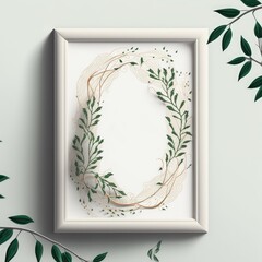 decorative empty vine frame background for seasonal decor generative ai