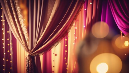 hand crafted beautiful curtain photography for royal event generative ai