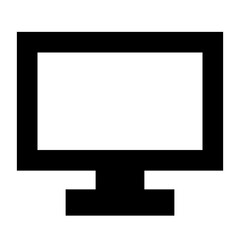 コンテンツ、パソコンを表す塗りつぶしスタイルのアイコン