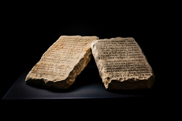 The Ten Commandments: Tablets of the Law, Tablets of Stone, Stone Tablets or Tablets of Testimony, tablets of the covenant, tablets of testimony. Book of Exodus.